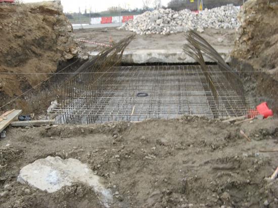 Le pont en reconstruction