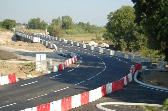 Le pont ouvert à la circulation